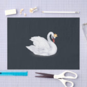 Swan Princess Black en White Tissuepapier (Craft)