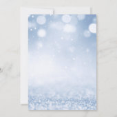 Swan Princess Blue Glitter Winter Girls Birthday Kaart (Achterkant)