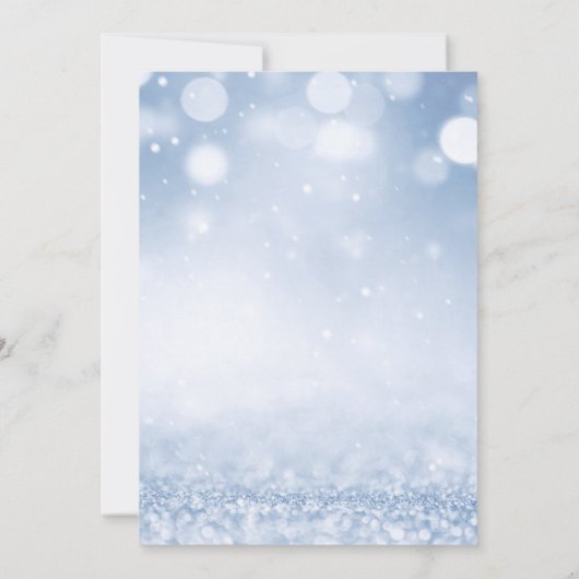 Swan Princess Blue Glitter Winter Girls Birthday Kaart (Achterkant)