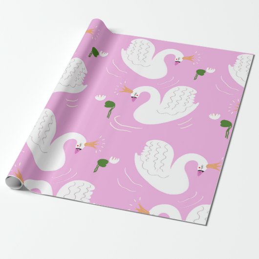 Swan Princess Cadeaupapier (Uitgerold)