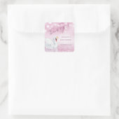 Swan Princess | Dank u wel | BABY SHOWER Vierkante Sticker (Tas)