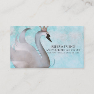Swan Princess Fairy Tale Refer a Friend Aanbevelingskaartje