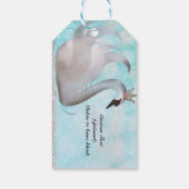 Swan Princess Faux Gold Glitter Chic Fairy Tale Cadeaulabel (Achterkant)