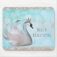 Swan Princess Faux Gold Glitter Chic Fairy Tale