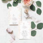 Swan Princess Girl Baby shower Invitation Kaart