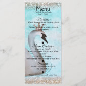 Swan Princess Gold Glitter Sprookje Feestmenu Menu (Voorkant)