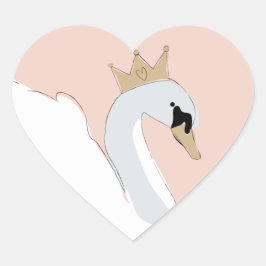 Swan Princess Hart Sticker