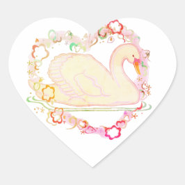 Swan Princess Hart Sticker