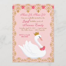 Swan Princess Invitation Kaart