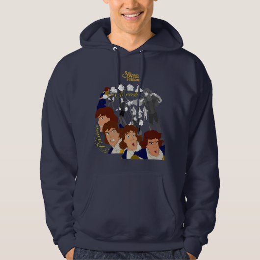 Swan Princess Mannen tweeslachtig Sketch Hoodie (Voorkant)