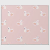 Swan Princess met tiara en pony Cadeaupapier (Vlak)