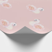 Swan Princess met tiara en pony Cadeaupapier (Hoek)