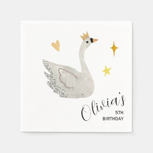 Swan Princess Paper Napkins Servet (Voorkant)