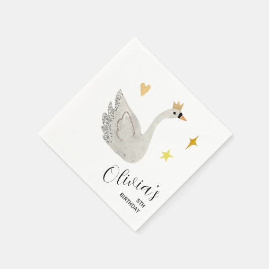Swan Princess Paper Napkins Servet (Hoek)