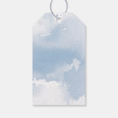 SWAN PRINCESS PARTY dank u  girly blauw Cadeaulabel (Achterkant)