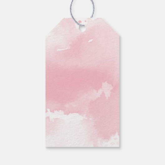 SWAN PRINCESS PARTY dank u  girly roze Cadeaulabel (Achterkant)