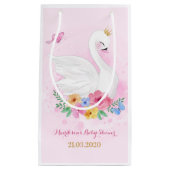 Swan Princess Pink Girl Birthday Baby shower Klein Cadeauzakje (Voorkant)