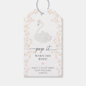 Swan Princess Pop het als ze Poppen gunst Cadeaulabel (Voorkant)