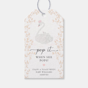 Swan Princess Pop het als ze Poppen gunst Cadeaulabel
