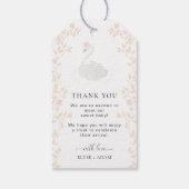 Swan Princess Pop het als ze Poppen gunst Cadeaulabel (Achterkant)