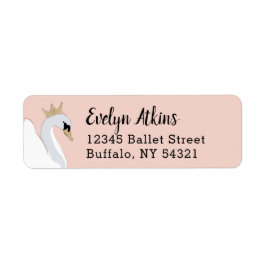 Swan Princess Return Address Etiket