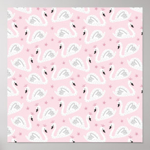 Swan Princess Scrapbook Paper 12 x12 inch Poster