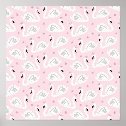 Swan Princess Scrapbook Paper 12 x12 inch Poster (Voorkant)