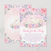  Swan Princess Shower Books voor Baby Library Informatiekaartje (Voorkant / Achterkant)