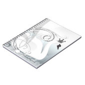 Swan Princess Silver & White Elegant Custom Notitieboek (Linkerzijde)