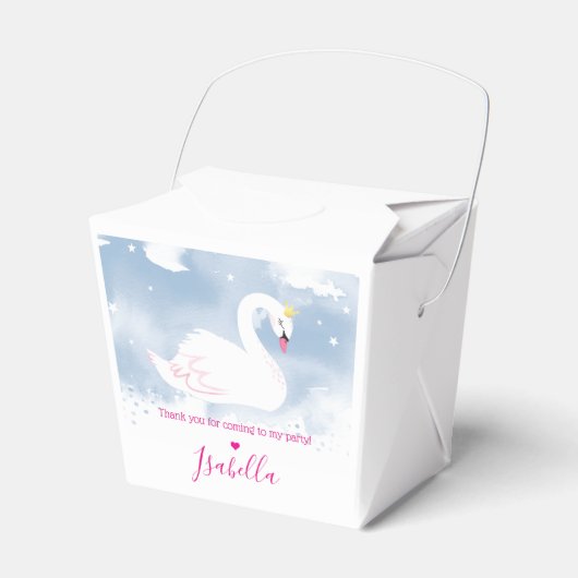  SWAN PRINCESS stijlvolle blauw roze kleuren Bedankdoosjes (Voorkant Zijde)