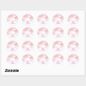 SWAN PRINCESS verjaardagsfeestje elegant  roze Ronde Sticker (Vel)