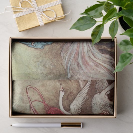  Swan Princess Witch Decoupage Art Tissuepapier (Geschenk)