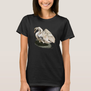 Swan Print op Toddler American Apparel 3/4 Sleeve T-shirt