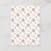 Swan Purple and Gold Roses Book Request Informatiekaartje (Achterkant)