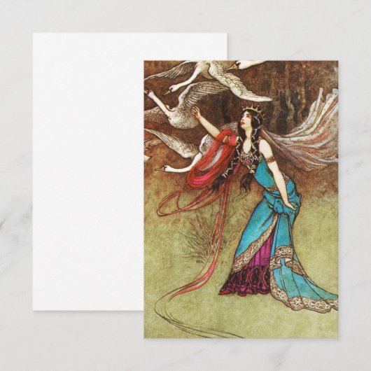 Swan Queen-uitnodigingen Kaart (Voorkant / Achterkant)