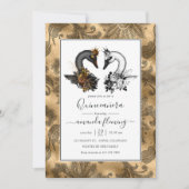 Swan Quinceañera Kaart (Voorkant)