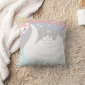 Swan Rainbow Boho Floral Baby Girl Neursery Pillow Kussen (Deken)