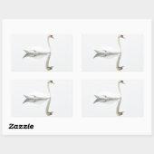 Swan Rechthoekige Sticker (Vel)