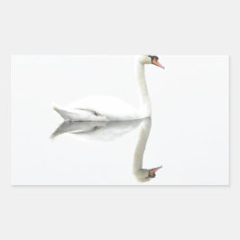 Swan Rechthoekige Sticker