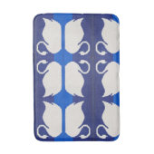 Swan Reflection in Blue Lake Artisan Crochet Print Badmat (Voorkant Verticaal)