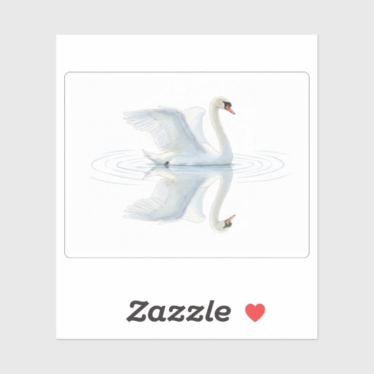 Swan Reflection Sticker (Vel)