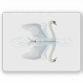 Swan Reflection Sticker (Voorkant)