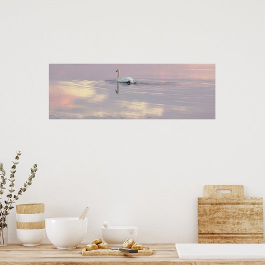 Swan Reflections Poster (Keuken)