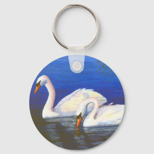 Swan Reflections Sleutelhanger