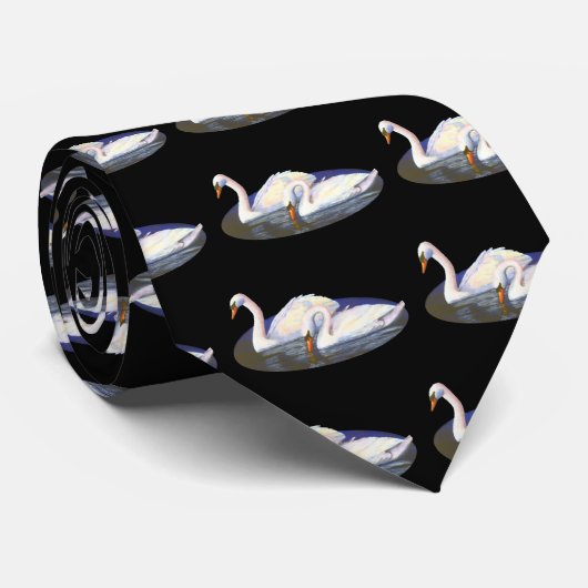 Swan Reflections Stropdas (Opgerold)