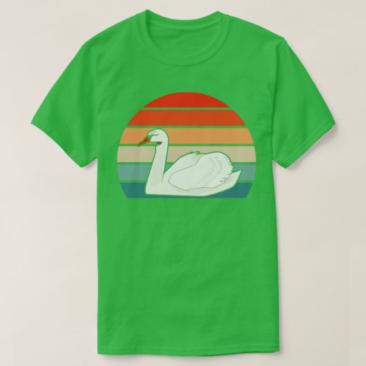 Swan Retro T-shirt (Design voorkant)