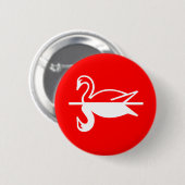 Swan Ronde Button 5,7 Cm (Voorkant /achterkant)