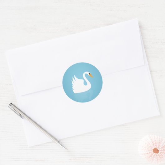 Swan Ronde Sticker (Envelop)