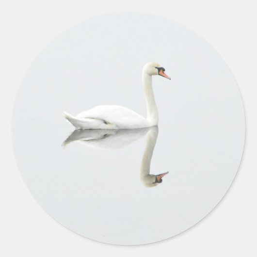 Swan Ronde Sticker (Voorkant)