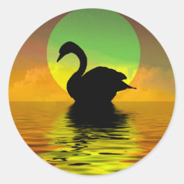 Swan Ronde Sticker